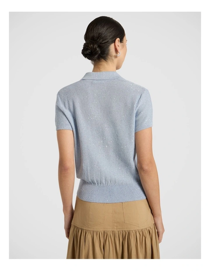 Corey Sequin Polo in Arctic Blue image 4