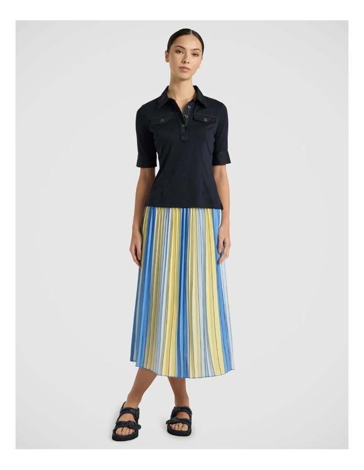 Ensemble Mercerised Polo in Navy image 1