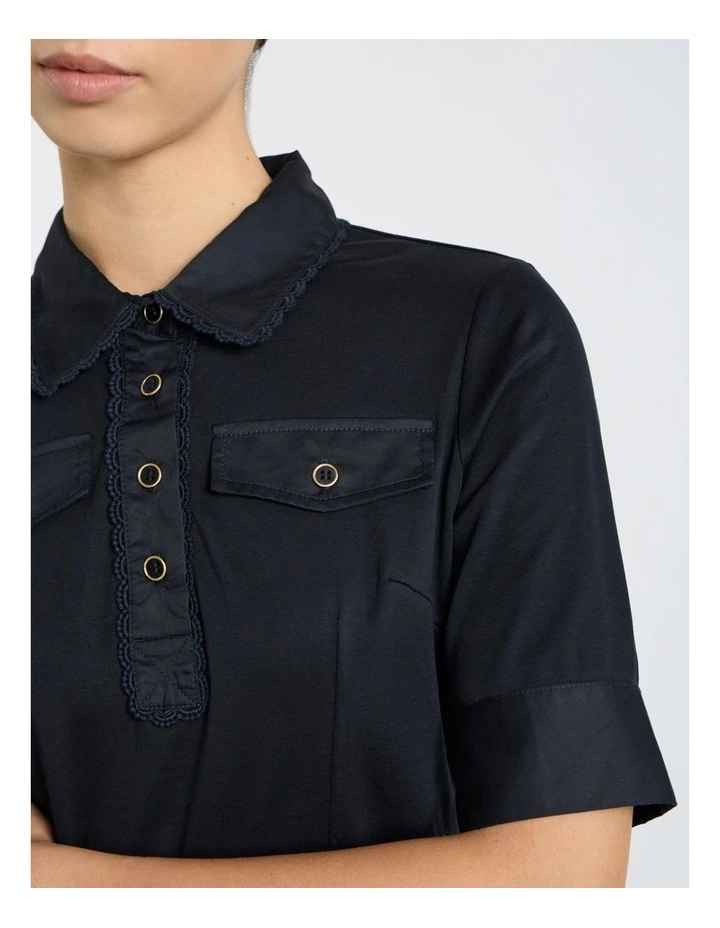 Ensemble Mercerised Polo in Navy image 3