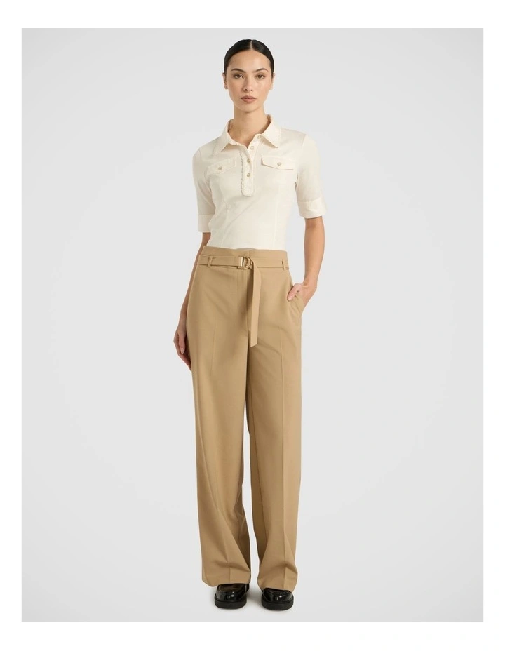 Ensemble Mercerised Polo in Ivory image 1
