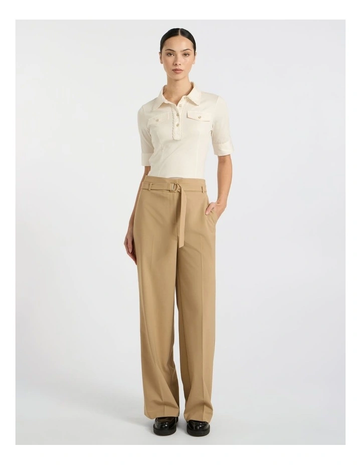 Ensemble Mercerised Polo in Ivory image 2