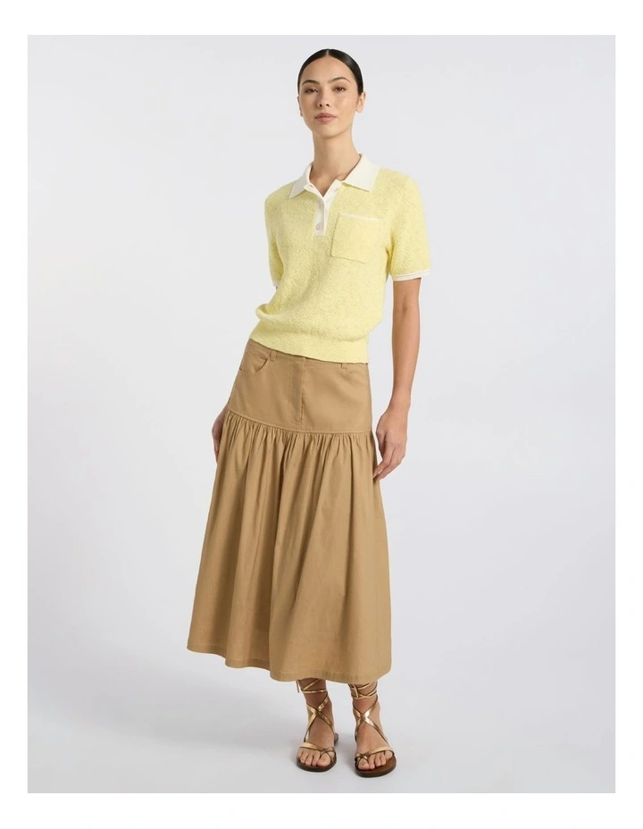 Carlisle Knit Polo in Limoncello image 1