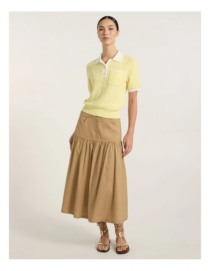 Carlisle Knit Polo in Limoncello image 1