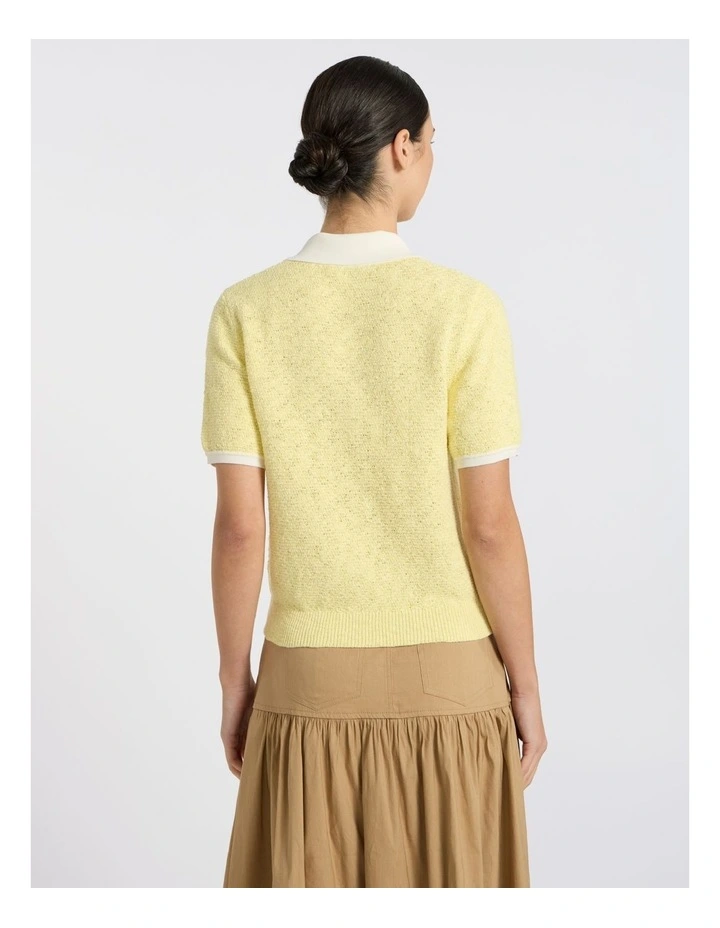 Carlisle Knit Polo in Limoncello image 4