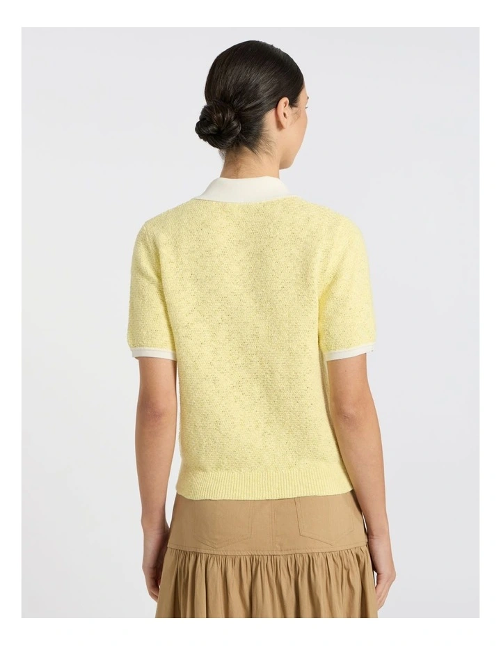 Carlisle Knit Polo in Limoncello image 4