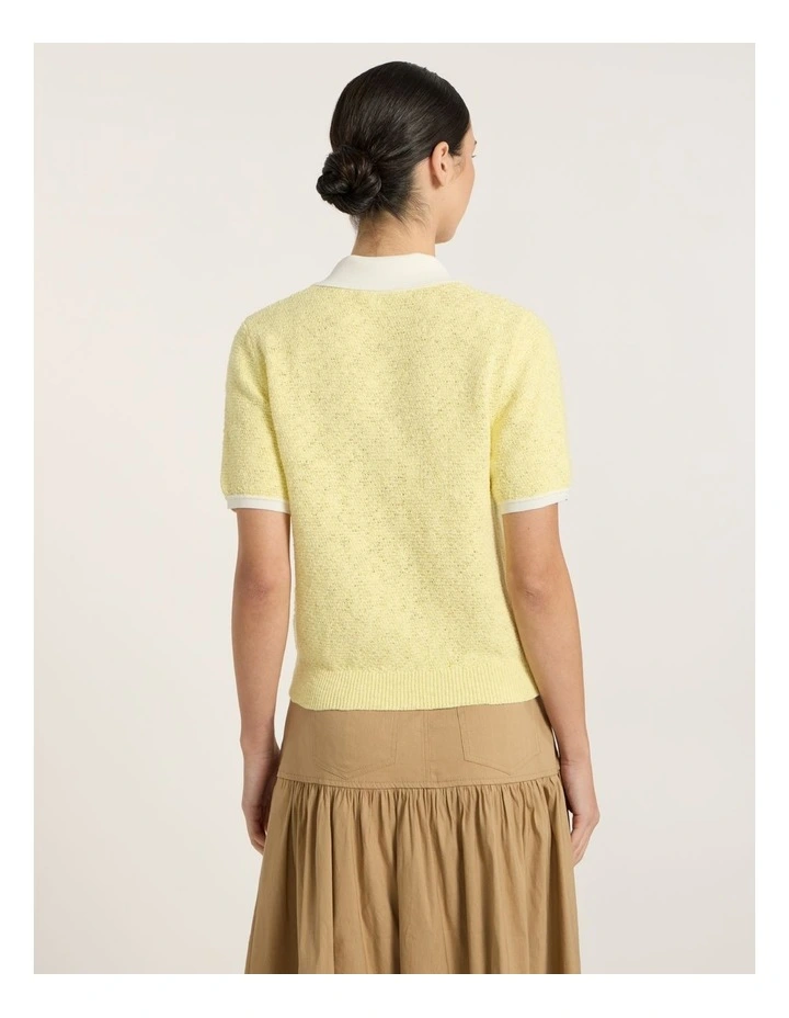 Carlisle Knit Polo in Limoncello image 4