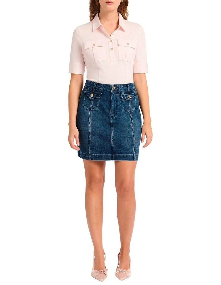 Harriet Mercerised Cotton Polo in Petal Pink image 1