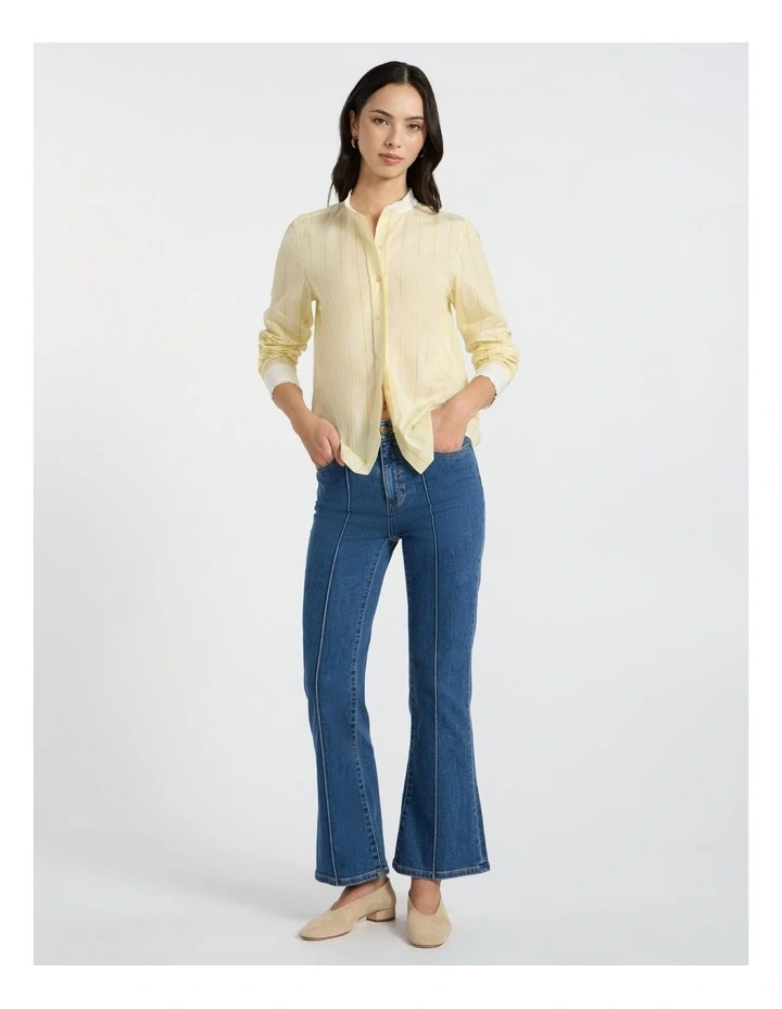 Leeds Stripe Shirt in Yellow Stripe image 1