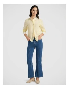 Leeds Stripe Shirt in Yellow Stripe