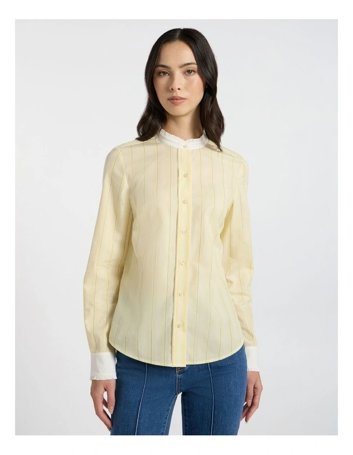 Leeds Stripe Shirt in Yellow Stripe image 2