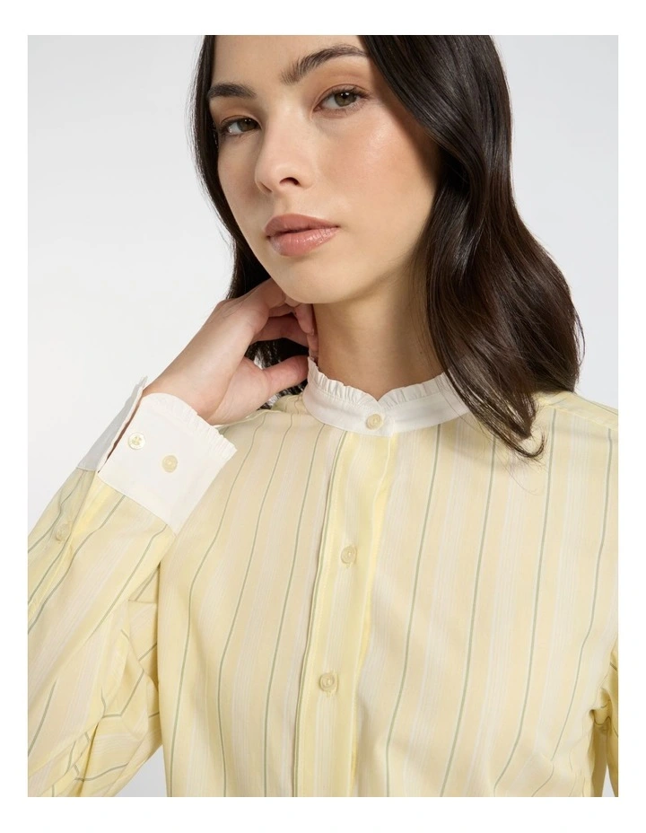 Leeds Stripe Shirt in Yellow Stripe image 3