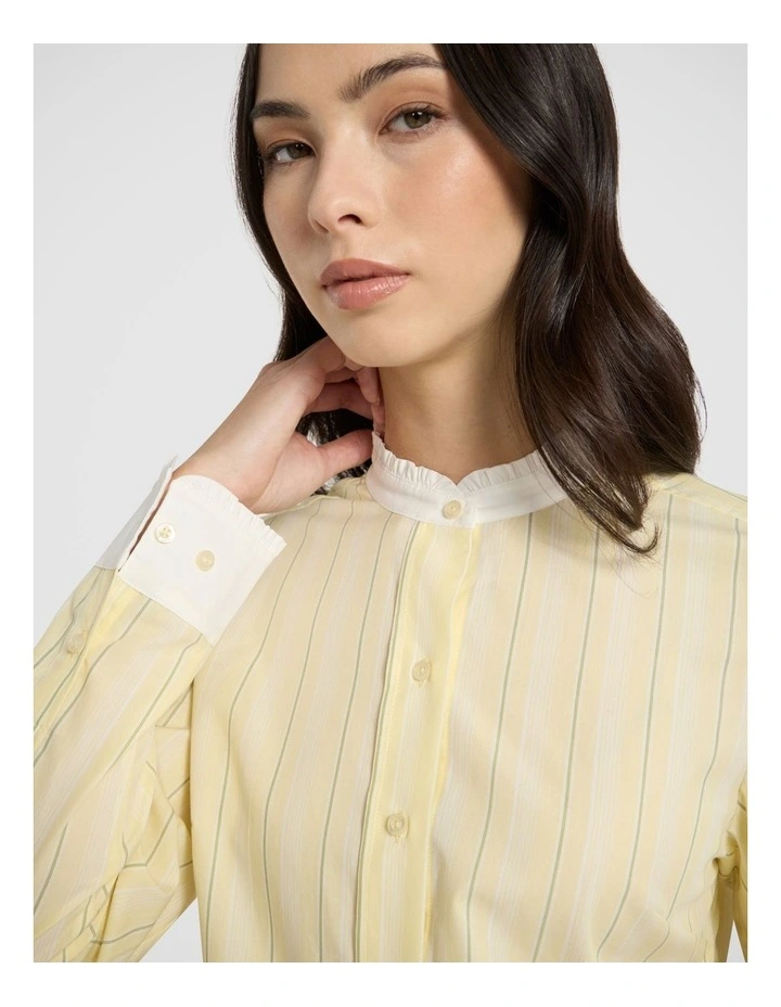 Leeds Stripe Shirt in Yellow Stripe image 3