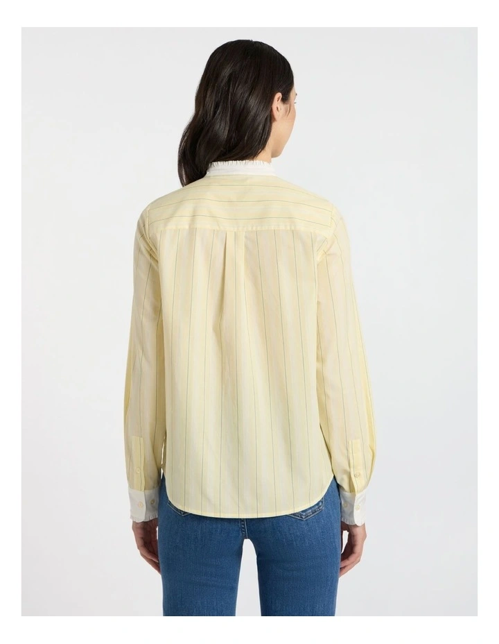 Leeds Stripe Shirt in Yellow Stripe image 4
