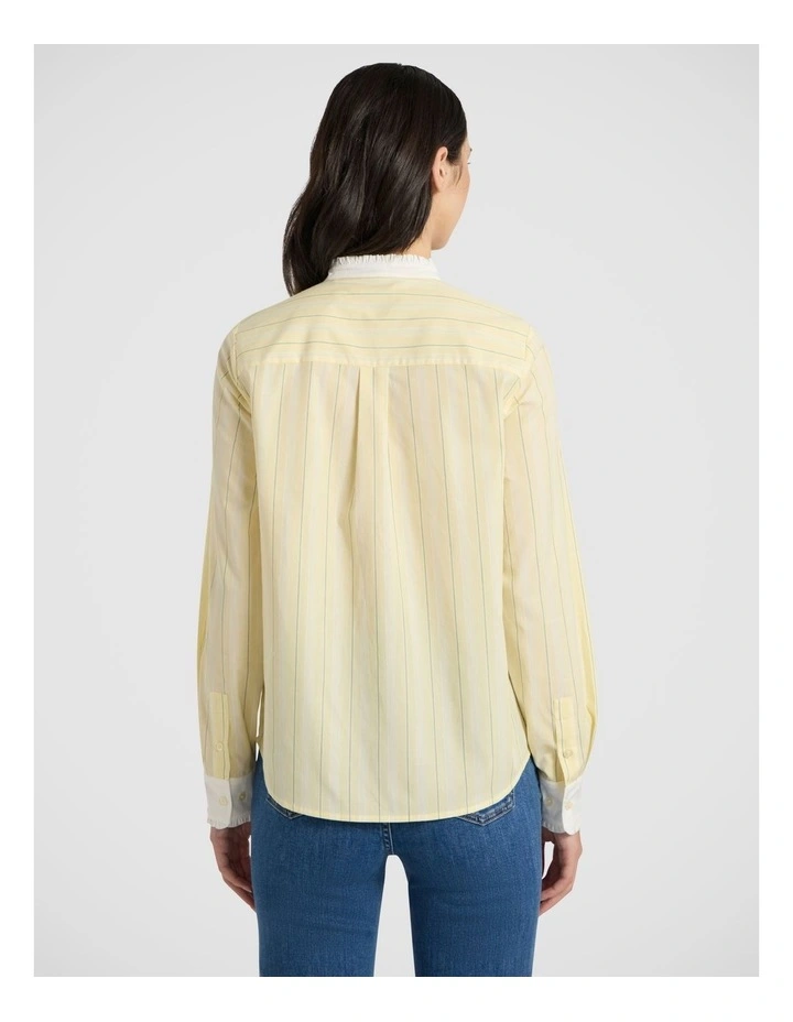 Leeds Stripe Shirt in Yellow Stripe image 4
