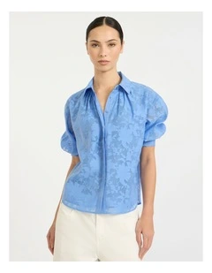 Pepe Jacquard Shirt in Pacific Blue