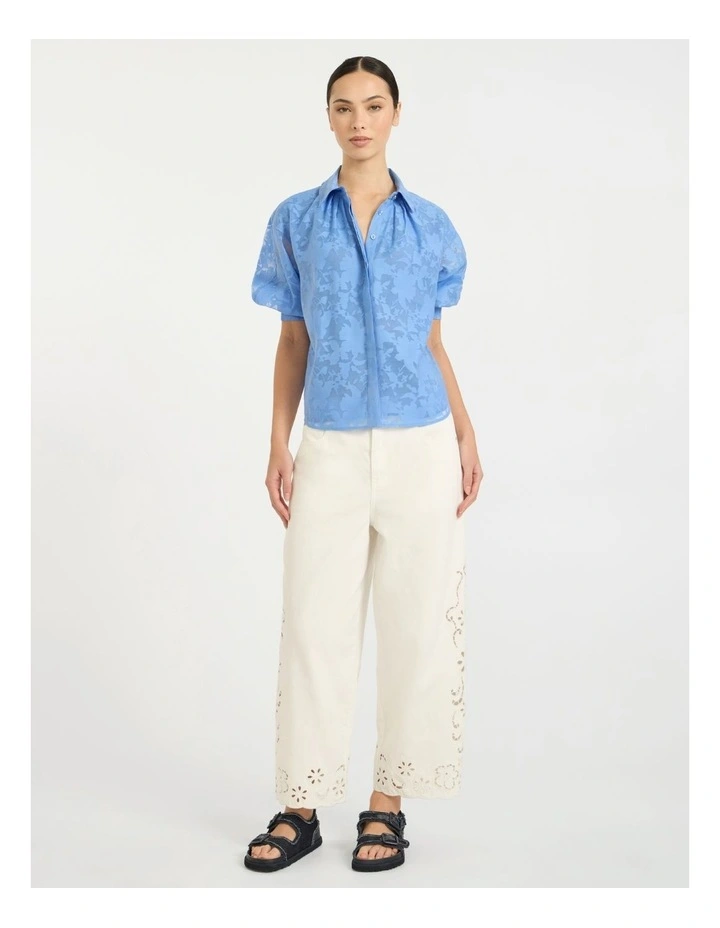 Pepe Jacquard Shirt in Pacific Blue image 2