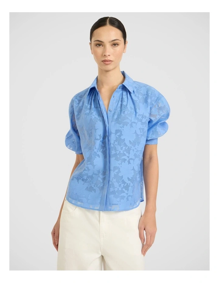 Pepe Jacquard Shirt in Pacific Blue image 2