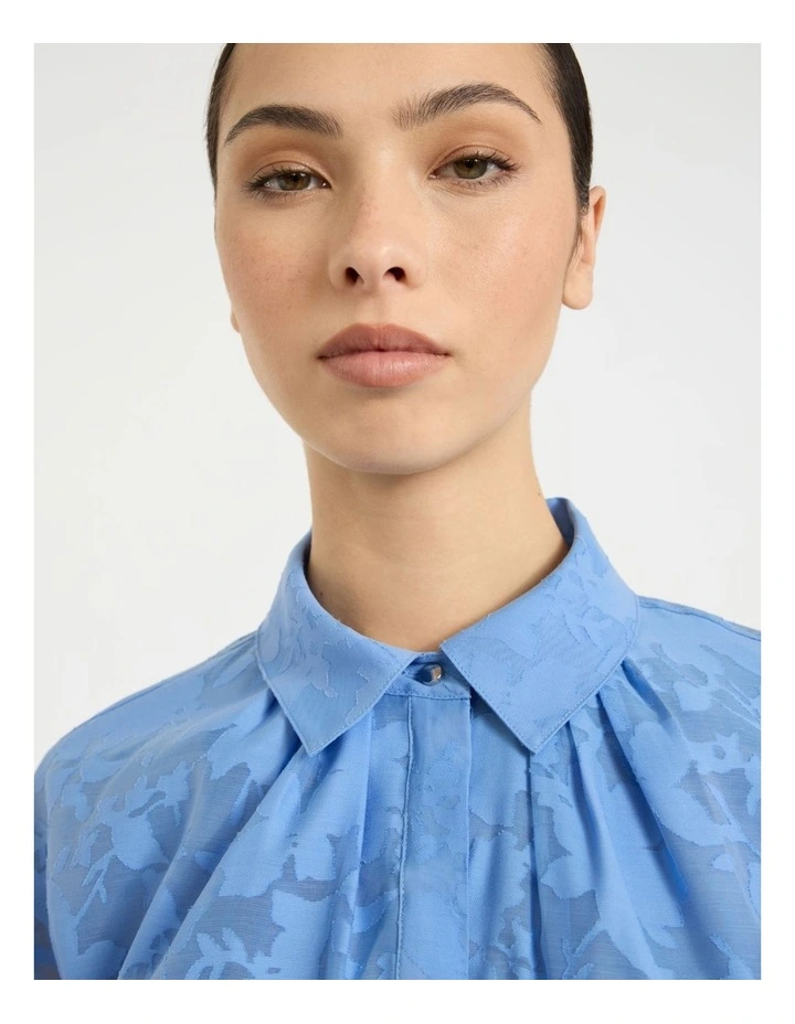 Pepe Jacquard Shirt in Pacific Blue image 3