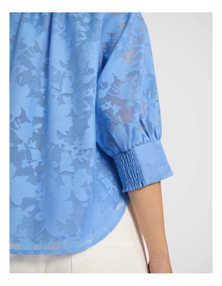 Pepe Jacquard Shirt in Pacific Blue image 4