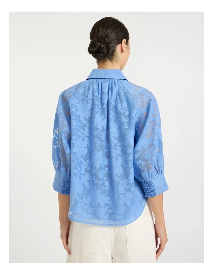 Pepe Jacquard Shirt in Pacific Blue image 5