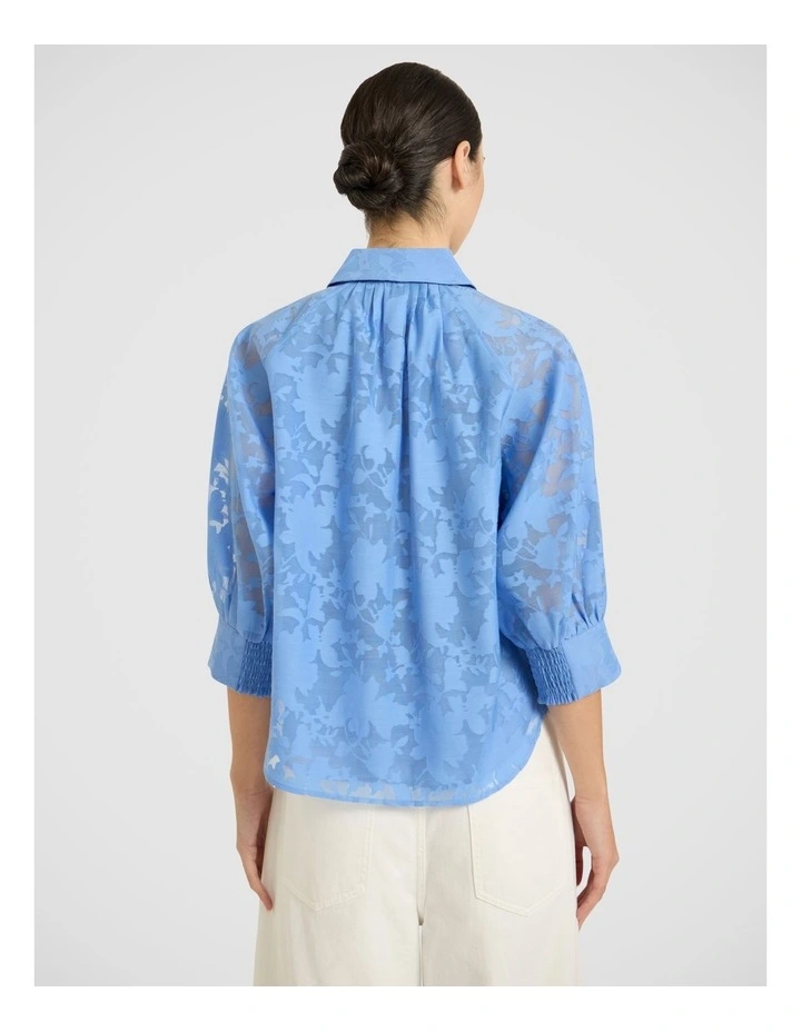 Pepe Jacquard Shirt in Pacific Blue image 5