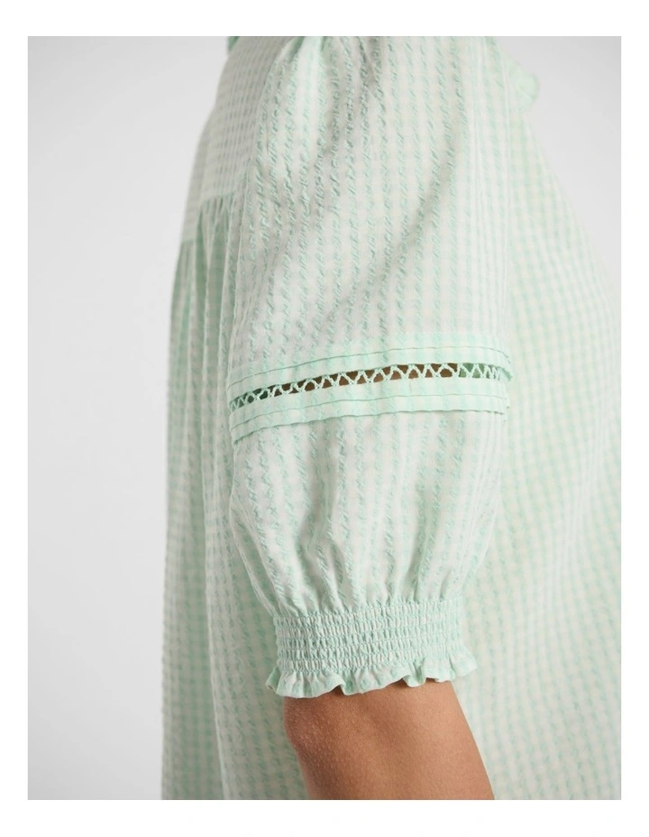 Holly Button Front Shirt in Mint image 3