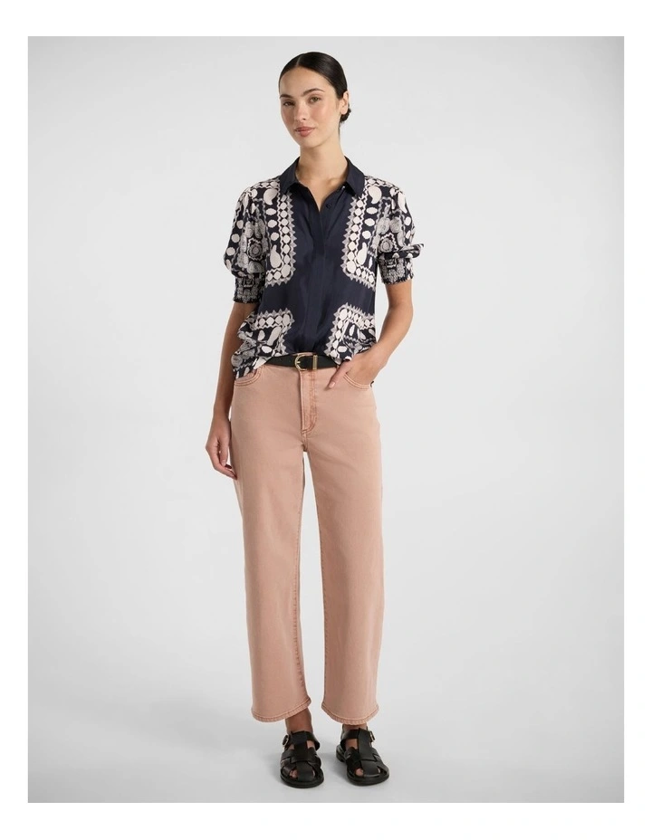 Taming Of The Blue Top in Navy Multi image 2
