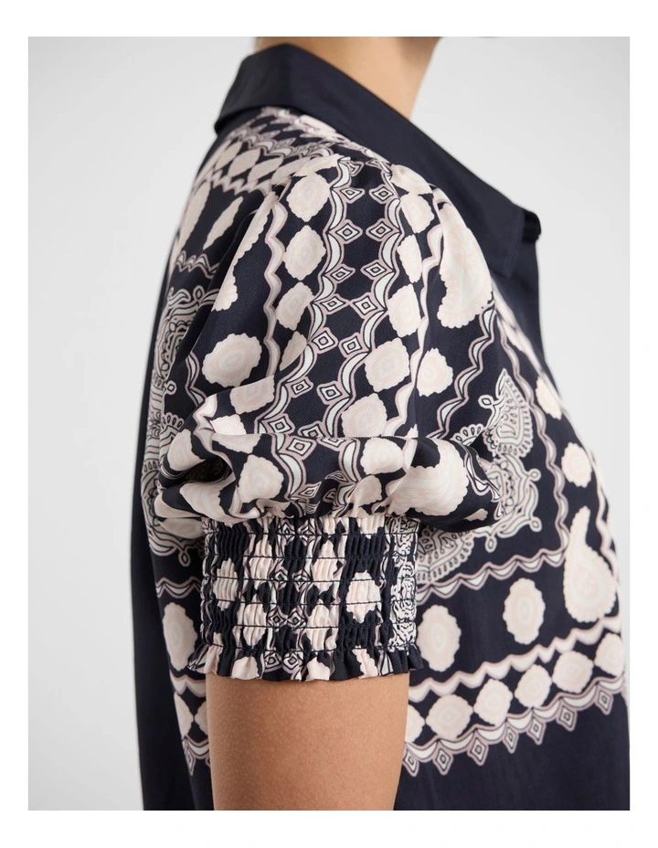 Taming Of The Blue Top in Navy Multi image 4