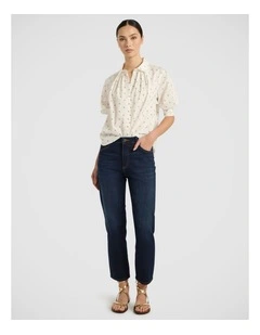 Hooked On You Shirt in White Multi