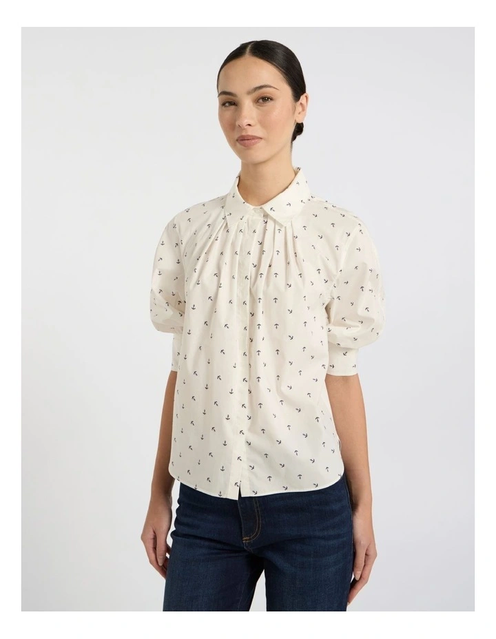 Hooked On You Shirt in White Multi image 1