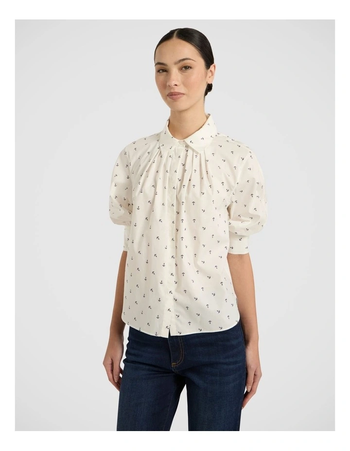 Hooked On You Shirt in White Multi image 2