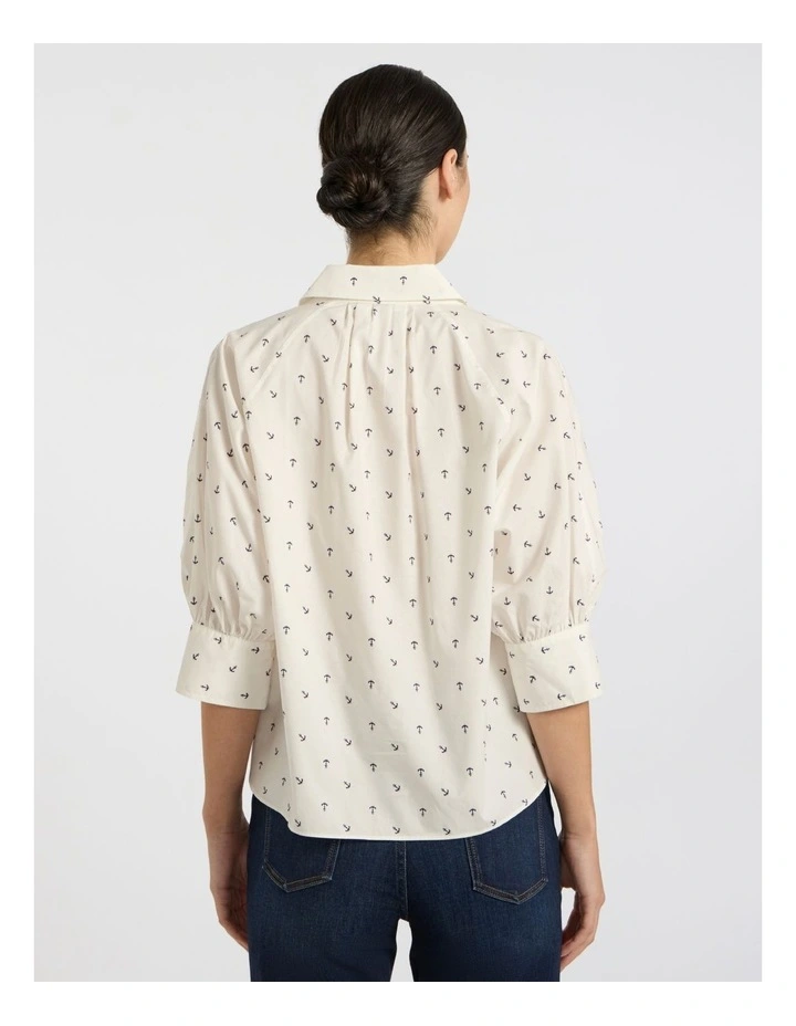Hooked On You Shirt in White Multi image 4
