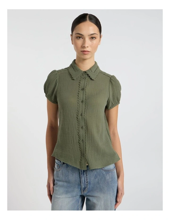Patrick Shirt in Olive Green image 2