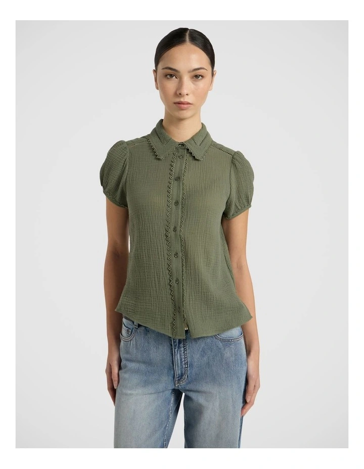 Patrick Shirt in Olive Green image 2