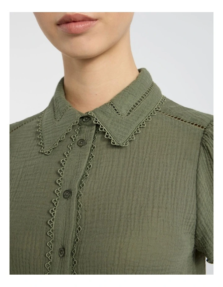 Patrick Shirt in Olive Green image 3