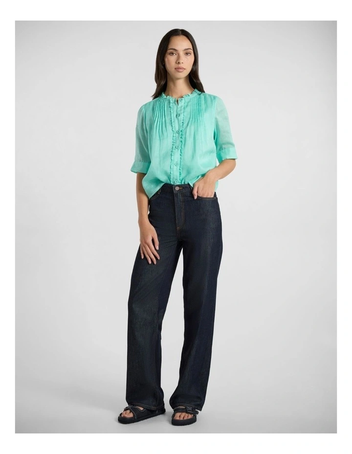 Florence Ruffle Top in Jelly Mint image 2