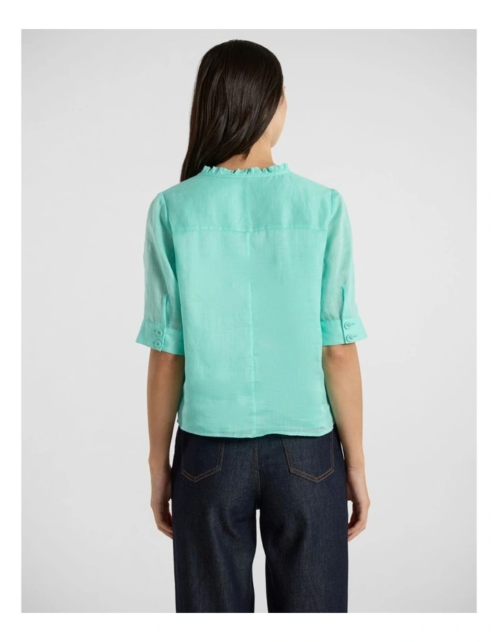 Florence Ruffle Top in Jelly Mint image 3
