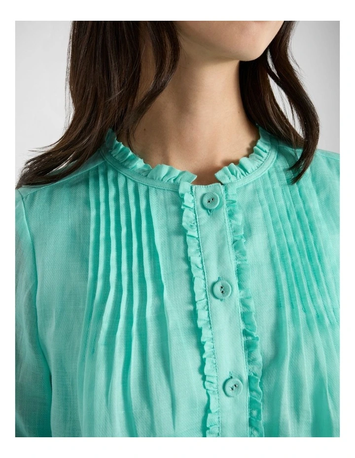 Florence Ruffle Top in Jelly Mint image 4