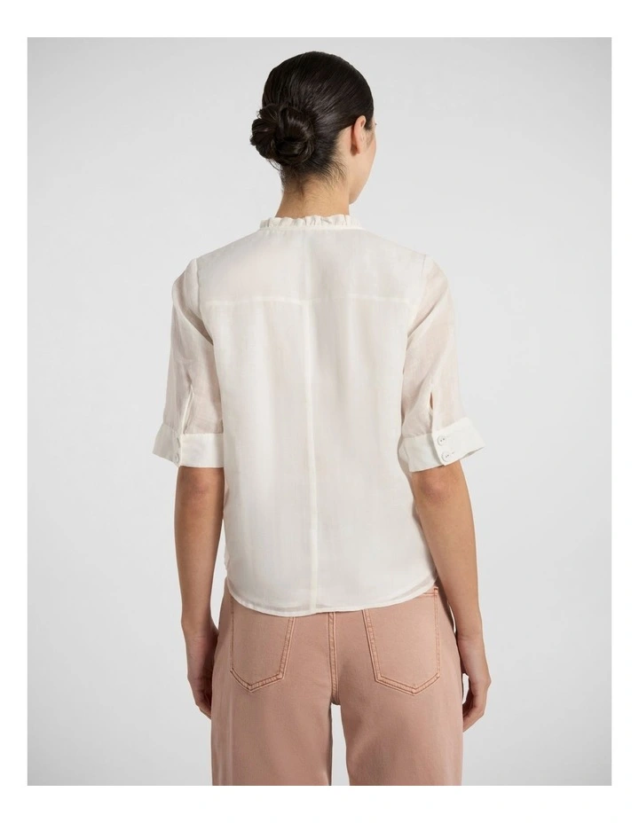 Florence Ruffle Top in White image 3