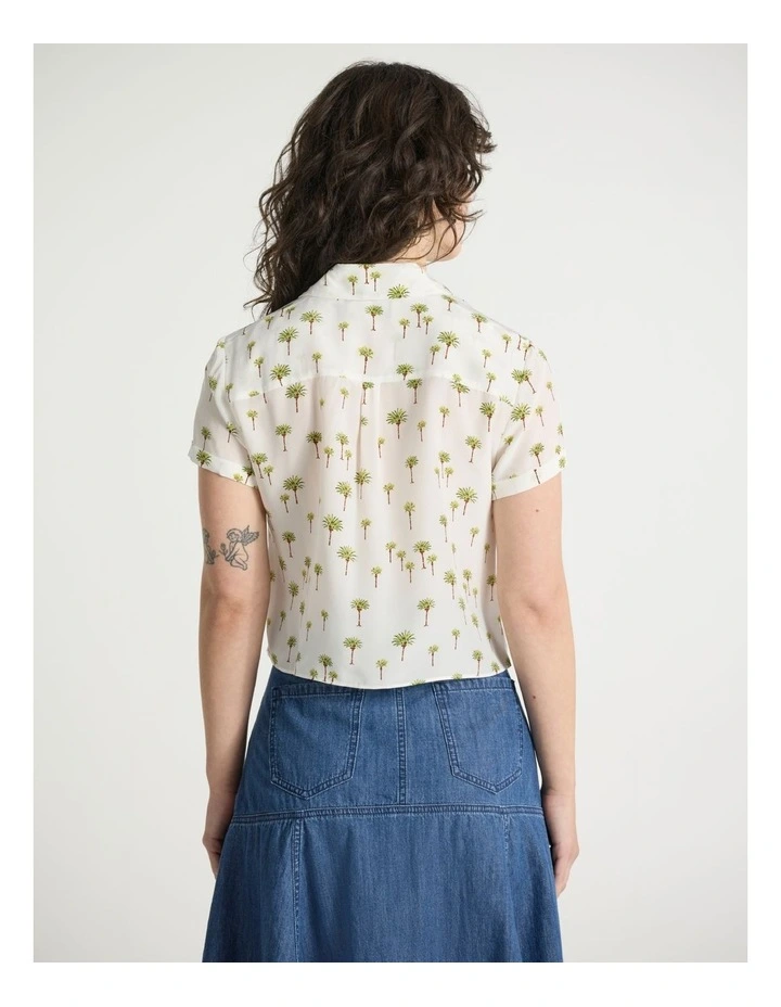 Best Frond Ever Silk Shirt in Ivory Multi image 3