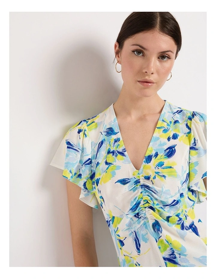 A Bloom With A View Top in White Multi image 4