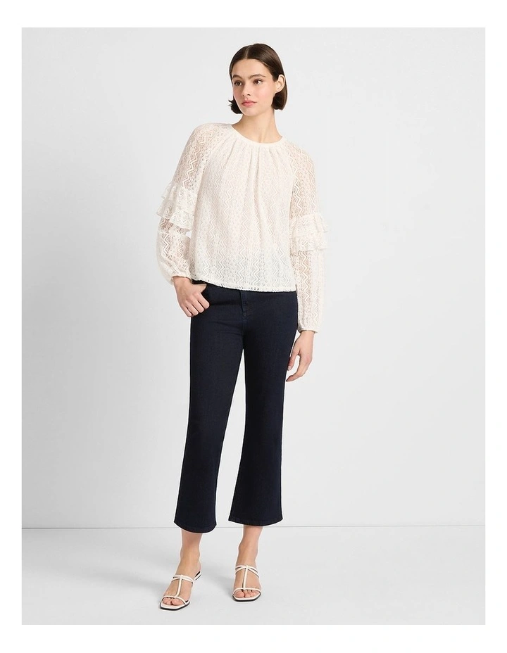 Lydia Lace Blouse in Ivory image 2