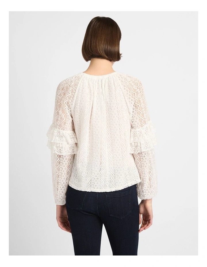 Lydia Lace Blouse in Ivory image 3