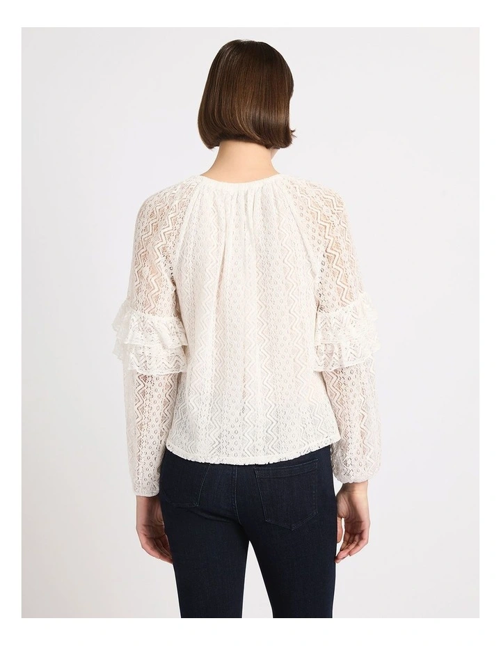 Lydia Lace Blouse in Ivory image 3