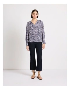 Safari And Sensibility Blouse in Blue Multi