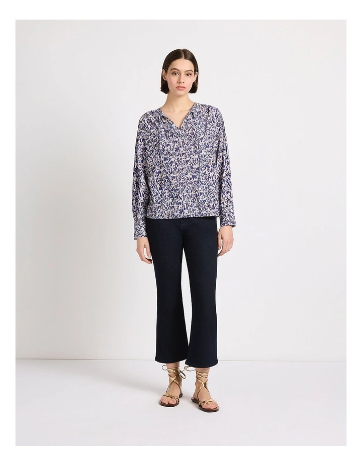 Safari And Sensibility Blouse in Blue Multi image 1