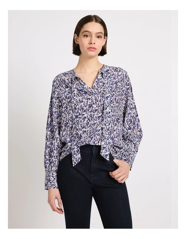 Safari And Sensibility Blouse in Blue Multi image 2