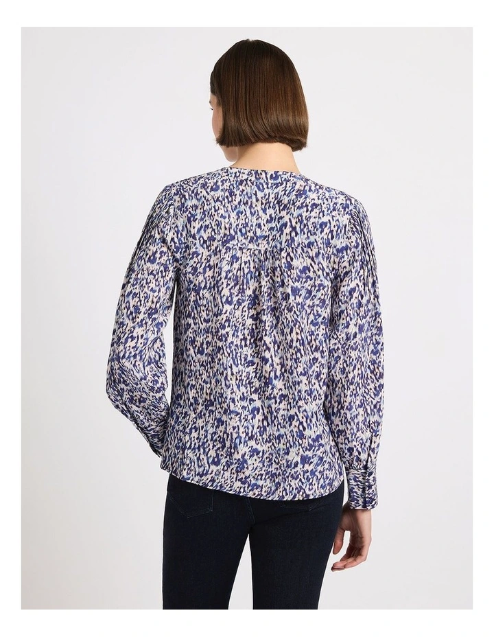 Safari And Sensibility Blouse in Blue Multi image 3