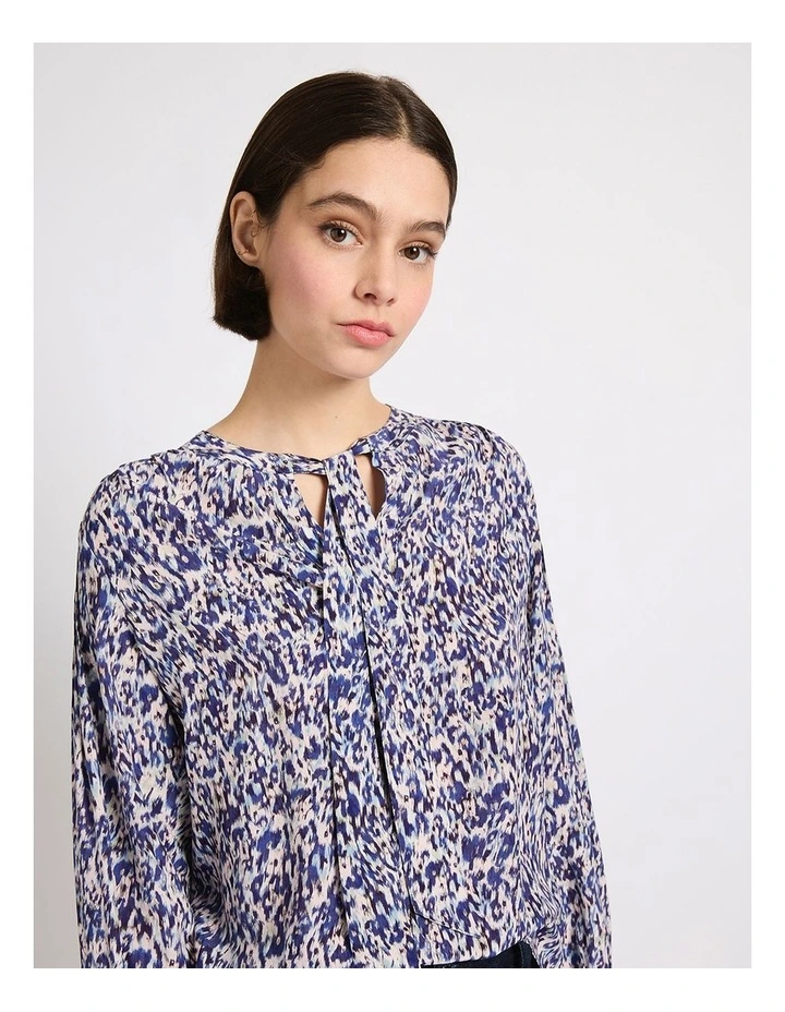 Safari And Sensibility Blouse in Blue Multi image 4