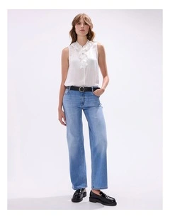 Maeve Frill Top in Ivory